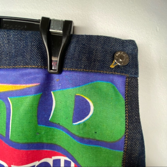 Ark Demin A-line Skirt With Grpahic Print Size M - Picture 3 of 9